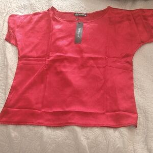 Allegra K Silk'n Soft Red Blouse